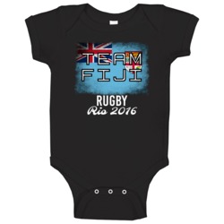 Fiji Rugby Rio 2016 Olympic Team Flag Baby One Piece