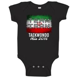 Iran Taekwondo Rio 2016 Olympic Team Flag Baby One Piece
