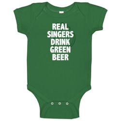 Singer Drink Green Beer Funny Job St Patricks Day Drunk Party Baby One