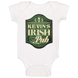 Kevin Irish Pub St Patricks Day Beer Party Custom Name Baby One Piece Kevin Irish Pub St Patricks Day Beer Party Custom Name Baby One Piece