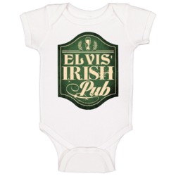 Elvis Irish Pub St Patricks Day Beer Party Custom Name Baby One Piece Elvis Irish Pub St Patricks Day Beer Party Custom Name Baby One Piece