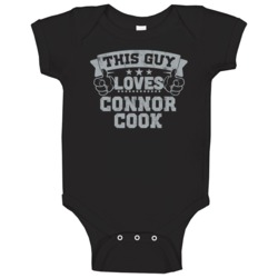 This Guy Loves Connor Cook Oakland Football Sports Athlete Baby One Pi This Guy Loves Connor Cook Oakland Football Sports Athlete Baby One Pi