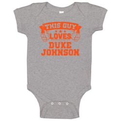 This Guy Loves Duke Johnson Cleveland Football Sports Athlete Baby One This Guy Loves Duke Johnson Cleveland Football Sports Athlete Baby One