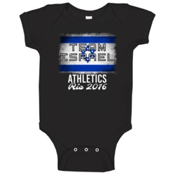 Israel Athletics Rio 2016 Olympic Team Flag Baby One Piece