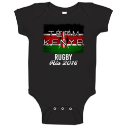 Kenya Rugby Rio 2016 Olympic Team Flag Baby One Piece Kenya Rugby Rio 2016 Olympic Team Flag Baby One Piece