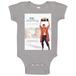 John Cusack Say Anything Classic 80s Movie Poster Baby One Piece John Cusack Say Anything Classic 80s Movie Poster Baby One Piece