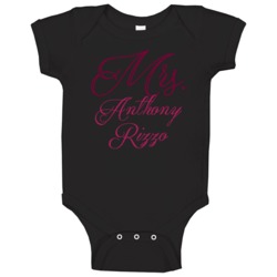 Mrs Anthony Rizzo Chicago Chi Baseball Player Funny Baby One Piece Mrs Anthony Rizzo Chicago Chi Baseball Player Funny Baby One Piece