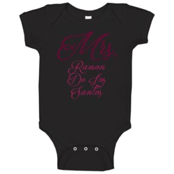 Mrs Ramon De Los Santos Houston Baseball Player Funny Baby One Piece Mrs Ramon De Los Santos Houston Baseball Player Funny Baby One Piece