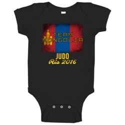 Mongolia Judo Rio 2016 Olympic Team Flag Baby One Piece Mongolia Judo Rio 2016 Olympic Team Flag Baby One Piece