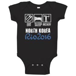 Eat Sleep Archery North Korea Rio 2016 Summer Olympic Team Baby One Pi Eat Sleep Archery North Korea Rio 2016 Summer Olympic Team Baby One Pi