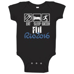 Eat Sleep Soccer Fiji Rio 2016 Summer Olympic Team Baby One Piece Eat Sleep Soccer Fiji Rio 2016 Summer Olympic Team Baby One Piece