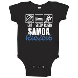 Eat Sleep Rugby Samoa Rio 2016 Summer Olympic Team Baby One Piece Eat Sleep Rugby Samoa Rio 2016 Summer Olympic Team Baby One Piece