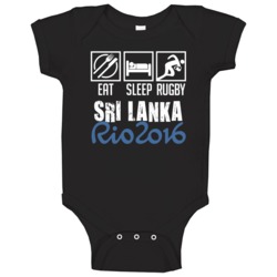 Eat Sleep Rugby Sri Lanka Rio 2016 Summer Olympic Team Baby One Piece Eat Sleep Rugby Sri Lanka Rio 2016 Summer Olympic Team Baby One Piece