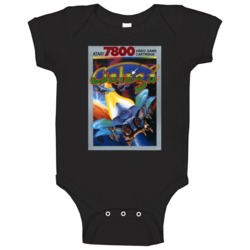 Atari Galaga Classic 80s Space Video Game Cover Baby One Piece Atari Galaga Classic 80s Space Video Game Cover Baby One Piece