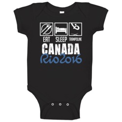 Eat Sleep Trampoline Canada Rio 2016 Summer Olympic Team Baby One Piec Eat Sleep Trampoline Canada Rio 2016 Summer Olympic Team Baby One Piec