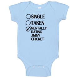 Single Taken Dating Jiminy Cricket Once Upon A Time Baby One Piece Single Taken Dating Jiminy Cricket Once Upon A Time Baby One Piece