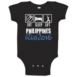 Eat Sleep Weightlifting Philippines Rio 2016 Summer Olympic Team Baby Eat Sleep Weightlifting Philippines Rio 2016 Summer Olympic Team Baby