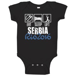 Eat Sleep Weightlifting Serbia Rio 2016 Summer Olympic Team Baby One P Eat Sleep Weightlifting Serbia Rio 2016 Summer Olympic Team Baby One P