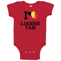 I Love Lianne Tan Belgium Badminton Olympics Baby One Piece I Love Lianne Tan Belgium Badminton Olympics Baby One Piece