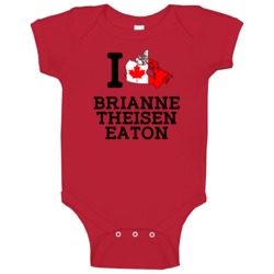 I Love Brianne Theisen Eaton Canada Heptathlon Olympics Baby One Piece I Love Brianne Theisen Eaton Canada Heptathlon Olympics Baby One Piece