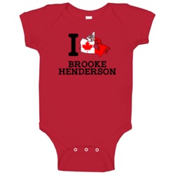 I Love Brooke Henderson Canada Golf Olympics Baby One Piece I Love Brooke Henderson Canada Golf Olympics Baby One Piece