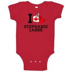 I Love Stephanie Labbe Canada Football Olympics Baby One Piece I Love Stephanie Labbe Canada Football Olympics Baby One Piece