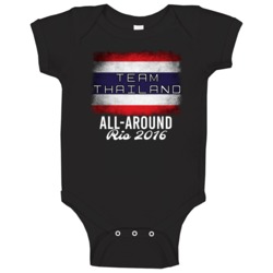 Thailand All-around Rio 2016 Olympic Team Flag Baby One Piece Thailand All-around Rio 2016 Olympic Team Flag Baby One Piece