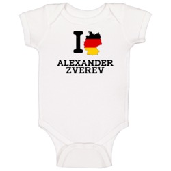 I Love Alexander Zverev Germany Tennis Olympics Baby One Piece I Love Alexander Zverev Germany Tennis Olympics Baby One Piece