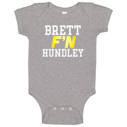 Brett F'n Hundley Green Bay Football Funny Player Baby One Piece Brett F'n Hundley Green Bay Football Funny Player Baby One Piece