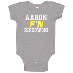 Aaron F'n Ripkowski Green Bay Football Funny Player Baby One Piece Aaron F'n Ripkowski Green Bay Football Funny Player Baby One Piece