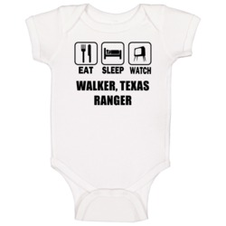 Eat Sleep Watch Walker Texas Ranger Trending Tv Show T Baby One Piece Eat Sleep Watch Walker Texas Ranger Trending Tv Show T Baby One Piece
