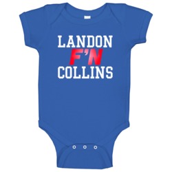 Landon F'n Collins New York Football Funny Player Baby One Piece Landon F'n Collins New York Football Funny Player Baby One Piece