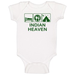 Indian Heaven Camping Outdoor Eat Sleep Nature Cool Camper Baby One Pi Indian Heaven Camping Outdoor Eat Sleep Nature Cool Camper Baby One Pi