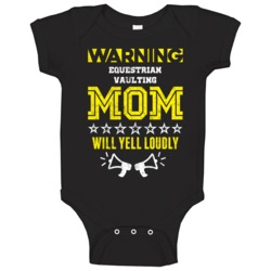 Warning Equestrian Vaulting Mom Funny Sports And Hobbies Baby One Piec Warning Equestrian Vaulting Mom Funny Sports And Hobbies Baby One Piec
