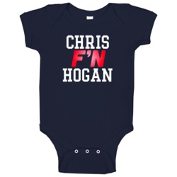 Chris F'n Hogan New England Football Funny Player Baby One Piece Chris F'n Hogan New England Football Funny Player Baby One Piece