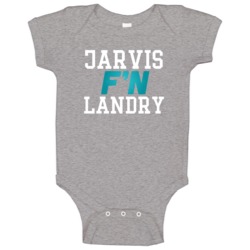 Jarvis F'n Landry Miami Football Funny Player Baby One Piece Jarvis F'n Landry Miami Football Funny Player Baby One Piece