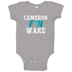 Cameron F'n Wake Miami Football Funny Player Baby One Piece Cameron F'n Wake Miami Football Funny Player Baby One Piece