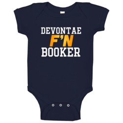 Devontae F'n Booker Denver Football Funny Player Baby One Piece Devontae F'n Booker Denver Football Funny Player Baby One Piece