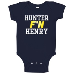 Hunter F'n Henry San Diego Football Funny Player Baby One Piece Hunter F'n Henry San Diego Football Funny Player Baby One Piece