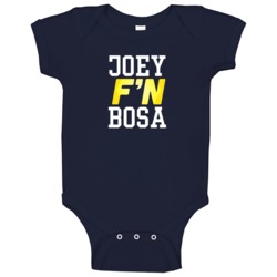 Joey F'n Bosa San Diego Football Funny Player Baby One Piece Joey F'n Bosa San Diego Football Funny Player Baby One Piece