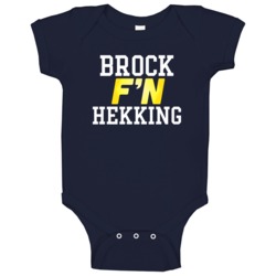 Brock F'n Hekking San Diego Football Funny Player Baby One Piece Brock F'n Hekking San Diego Football Funny Player Baby One Piece