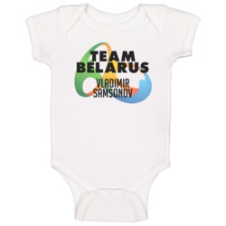 Vladimir Samsonov Belarus Rio Olympics 2016 Logo Baby One Piece Vladimir Samsonov Belarus Rio Olympics 2016 Logo Baby One Piece