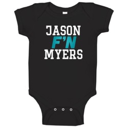 Jason F'n Myers Jacksonville Football Funny Player Baby One Piece Jason F'n Myers Jacksonville Football Funny Player Baby One Piece