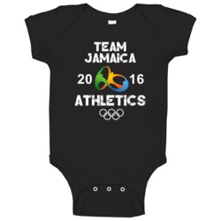 Jamaica Athletics Team Rio 2016 Olympic Games Sport Baby One Piece Jamaica Athletics Team Rio 2016 Olympic Games Sport Baby One Piece