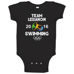 Lebanon Swimming Team Rio 2016 Olympic Games Sport Baby One Piece Lebanon Swimming Team Rio 2016 Olympic Games Sport Baby One Piece