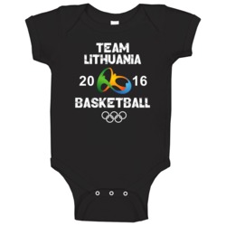 Lithuania Basketball Team Rio 2016 Olympic Games Sport Baby One Piece Lithuania Basketball Team Rio 2016 Olympic Games Sport Baby One Piece
