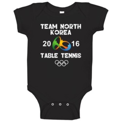 North Korea Table Tennis Team Rio 2016 Olympic Games Sport Baby One Pi North Korea Table Tennis Team Rio 2016 Olympic Games Sport Baby One Pi