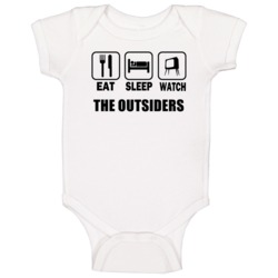 Eat Sleep Watch The Outsiders Trending Tv Show T Baby One Piece Eat Sleep Watch The Outsiders Trending Tv Show T Baby One Piece