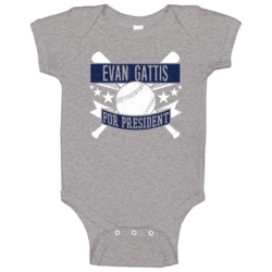 Evan Gattis For President Houston Baseball Player Funny Baby One Piece Evan Gattis For President Houston Baseball Player Funny Baby One Piece