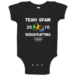 Spain Weightlifting Team Rio 2016 Olympic Games Sport Baby One Piece Spain Weightlifting Team Rio 2016 Olympic Games Sport Baby One Piece